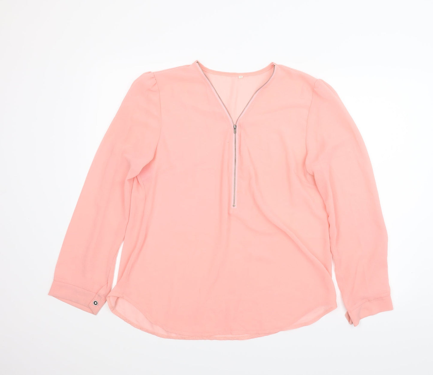 Womens UK Size 2XL Preworn Pink Basic Blouse
