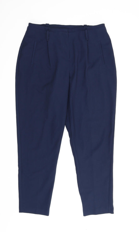 Womens UK Size 14 Atmosphere Regular Fit Carrot Blue Trousers