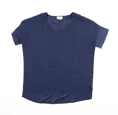 Womens UK Size 8 Linea Blue Basic Blouse