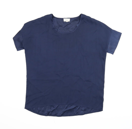 Womens UK Size 8 Linea Blue Basic Blouse