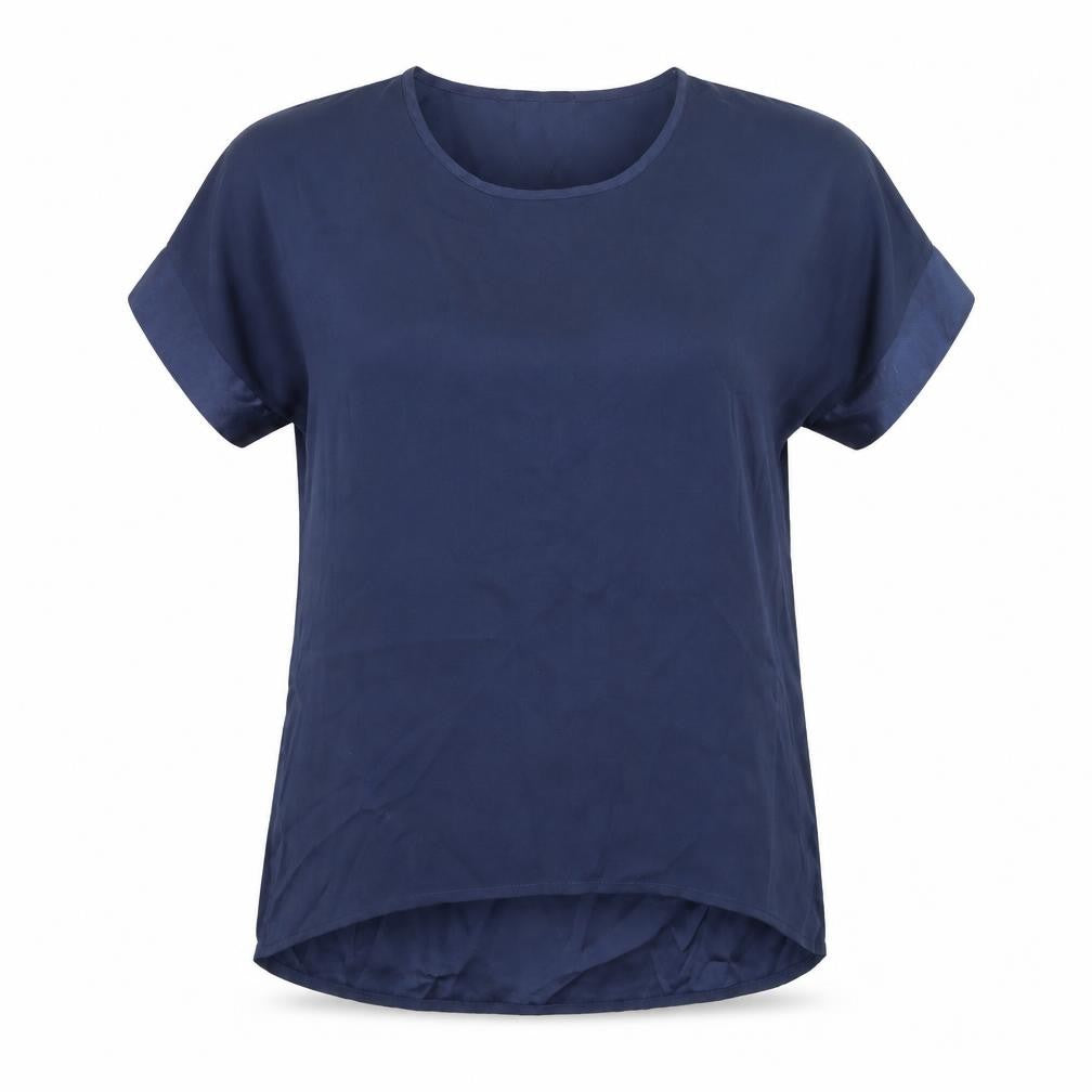 Womens UK Size 8 Linea Blue Basic Blouse