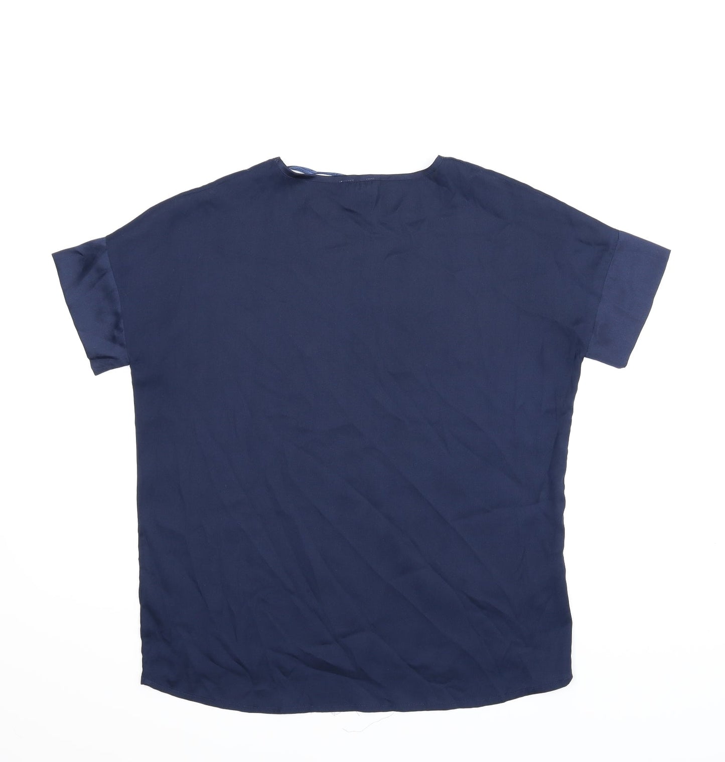 Womens UK Size 8 Linea Blue Basic Blouse