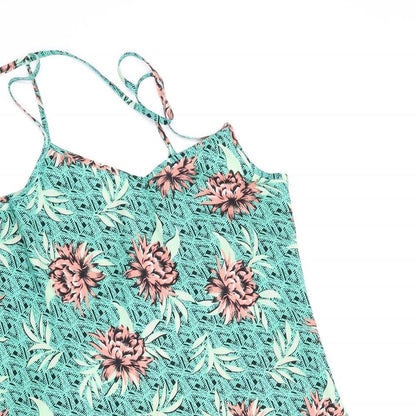 Womens UK Size 12 New Look Green Tunic Blouse