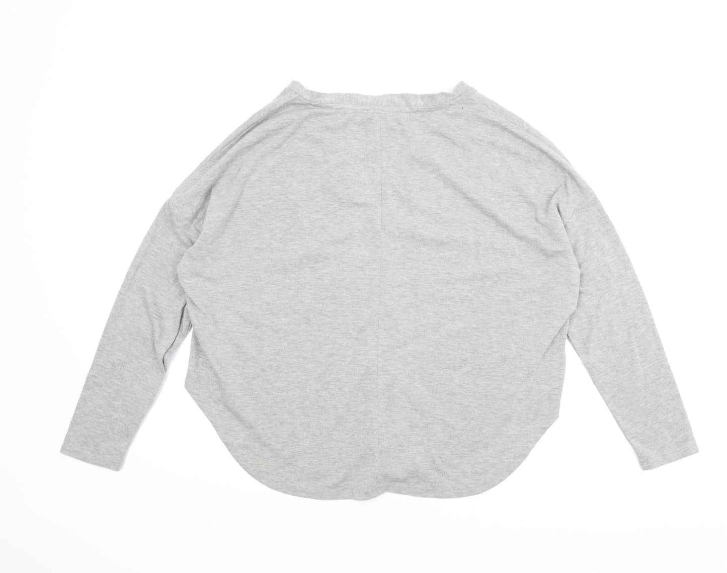 Womens UK Size S Forever21 Grey Basic Button-Up
