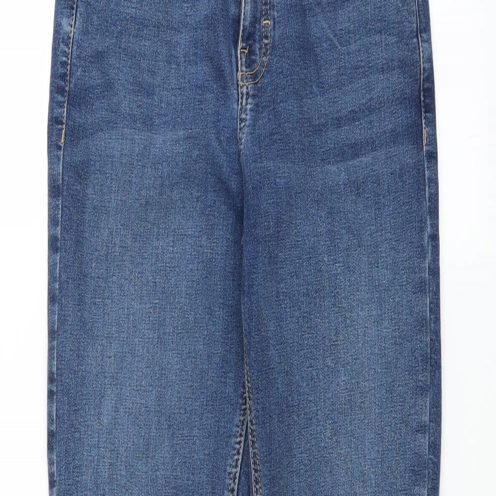 Topshop Womens Blue  Denim Skinny Jeans Size 26 in L32 in - DISTRESSED