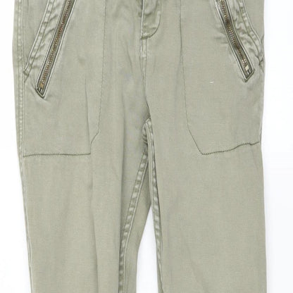 Hollister Womens Green  Denim Skinny Jeans Size 26 in L25 in - zip detail