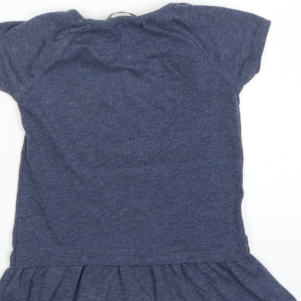 George Girls Black   T-Shirt Dress  Size 2-3 Years