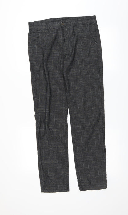 Fashion Apparel Womens Grey Check  Trousers  Size 34 in L29 in