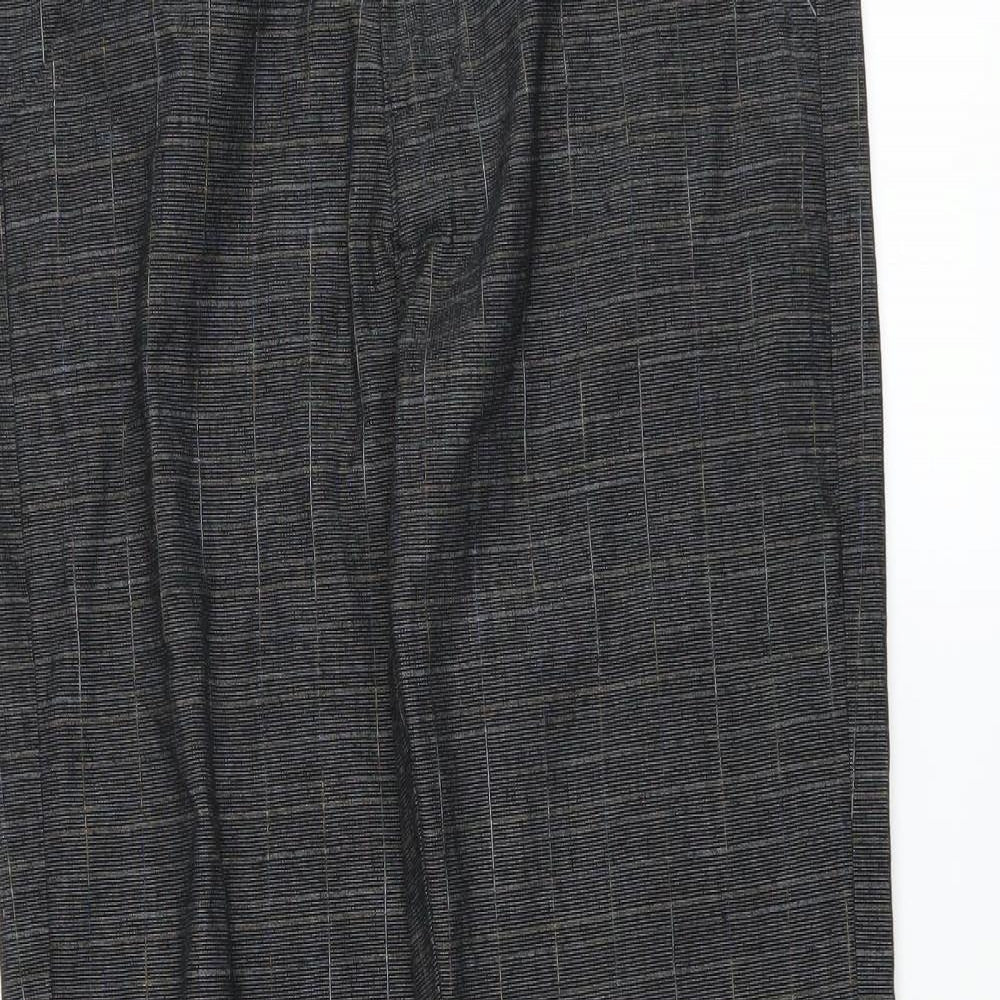 Fashion Apparel Womens Grey Check  Trousers  Size 34 in L29 in