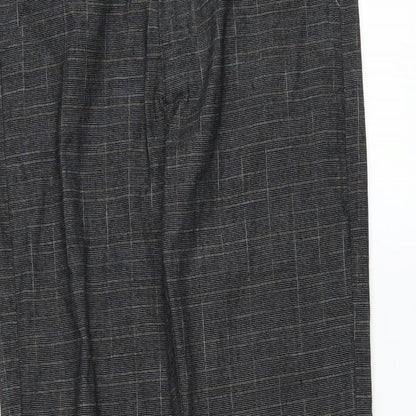 Fashion Apparel Womens Grey Check  Trousers  Size 34 in L29 in