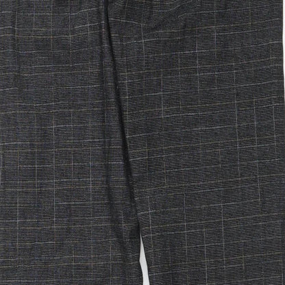 Fashion Apparel Womens Grey Check  Trousers  Size 34 in L29 in