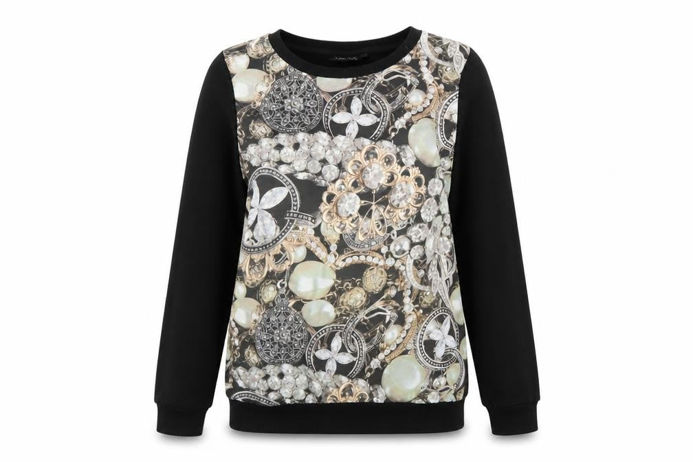 Next Womens Black   Pullover Sweatshirt Size 6