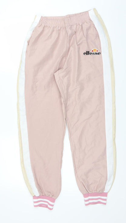 Womens UK Size L ellesse Regular Fit Jogger Pink Trousers