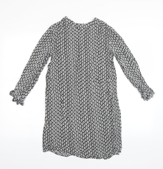 Primark Womens Black Geometric  Basic Blouse Size 8