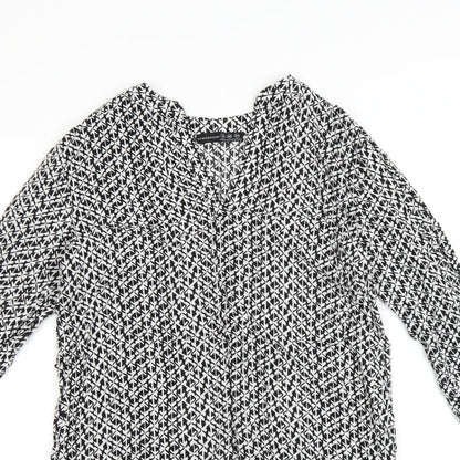 Primark Womens Black Geometric  Basic Blouse Size 8
