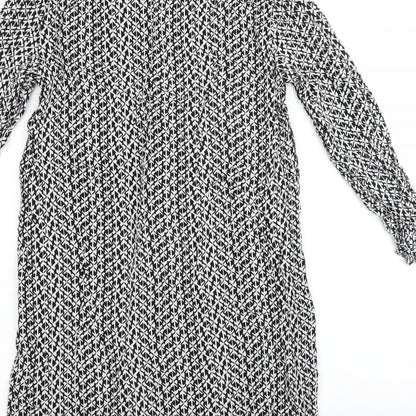 Primark Womens Black Geometric  Basic Blouse Size 8