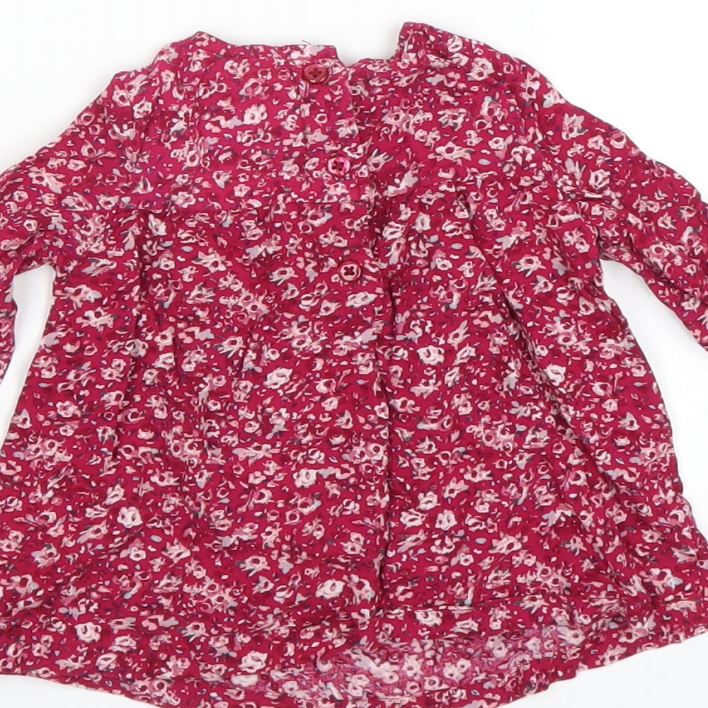 Primark Girls Pink Floral  Shift  Size 9-12 Months