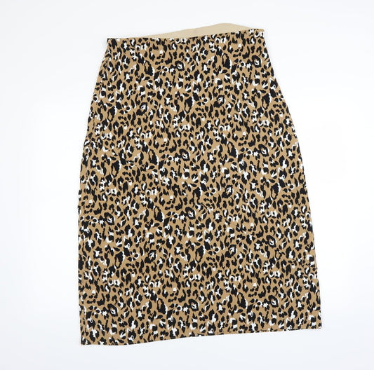 NEXT Womens Brown Animal Print  A-Line Skirt Size 34 in