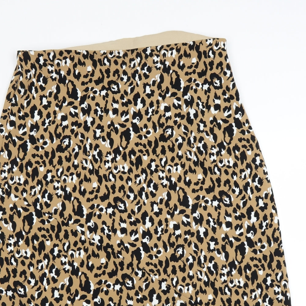 NEXT Womens Brown Animal Print  A-Line Skirt Size 34 in