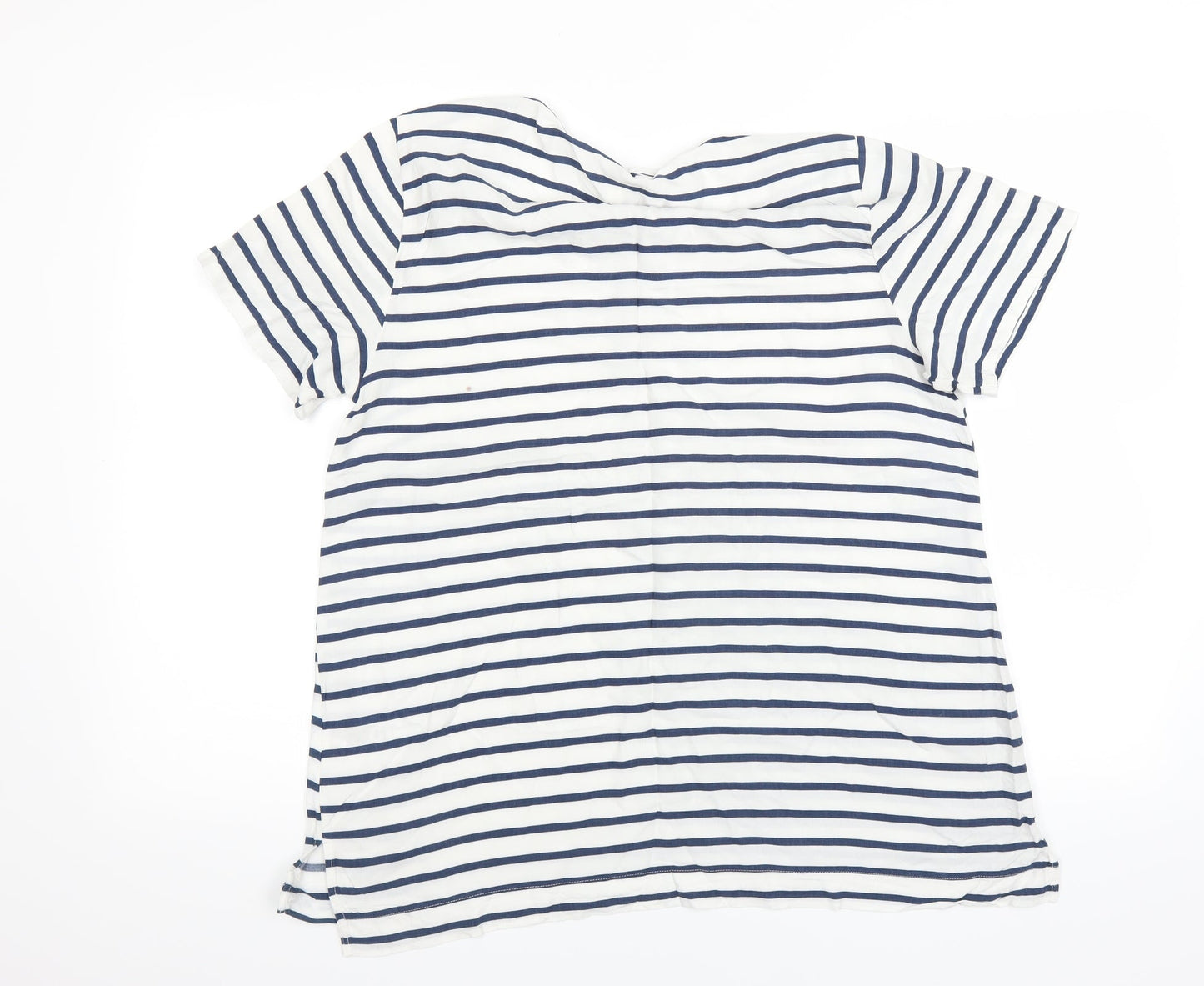 Womens UK Size 14 H&M Blue Basic Blouse