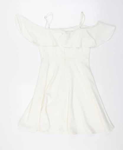 Preworn Womens White   Fit & Flare