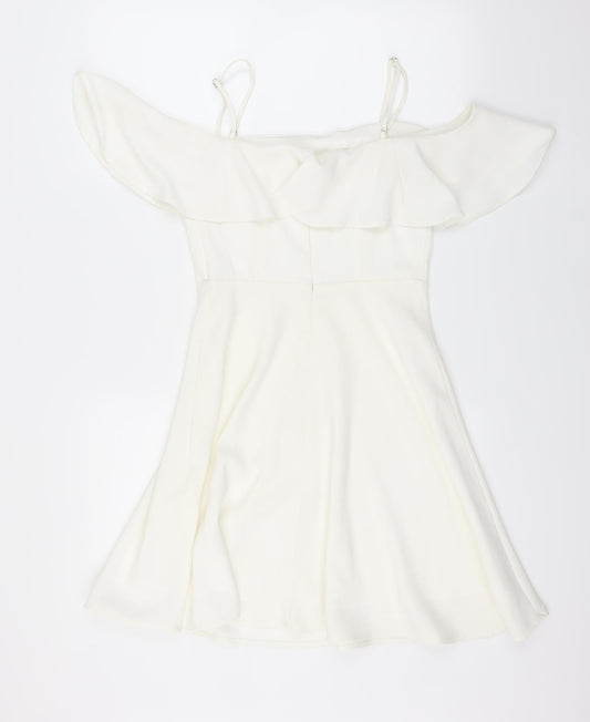 Preworn Womens White   Fit & Flare