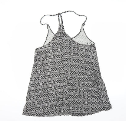 Primark Womens Black Floral  Trapeze & Swing  Size L