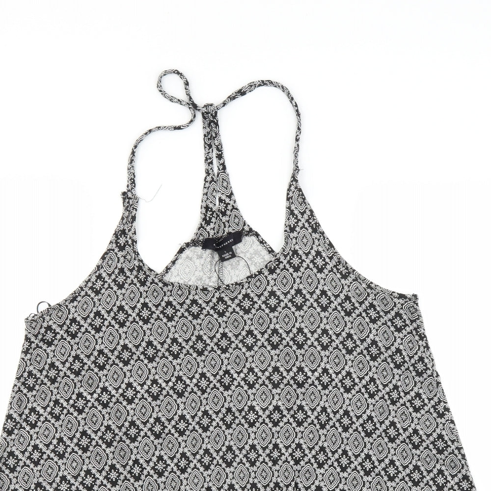 Primark Womens Black Floral  Trapeze & Swing  Size L