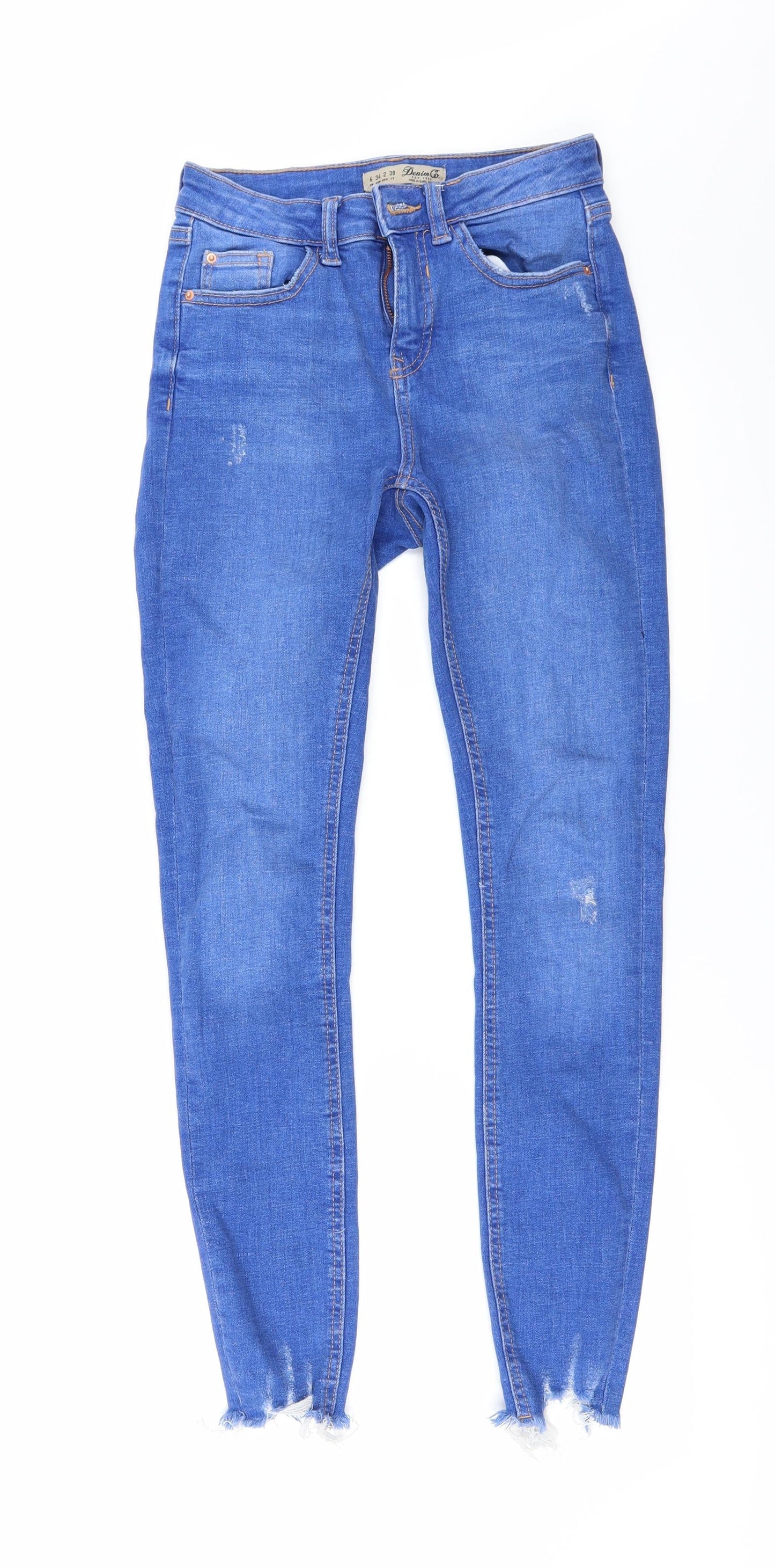 Denim & Co.` Womens Black  Denim Skinny Jeans Size 6 L27 in