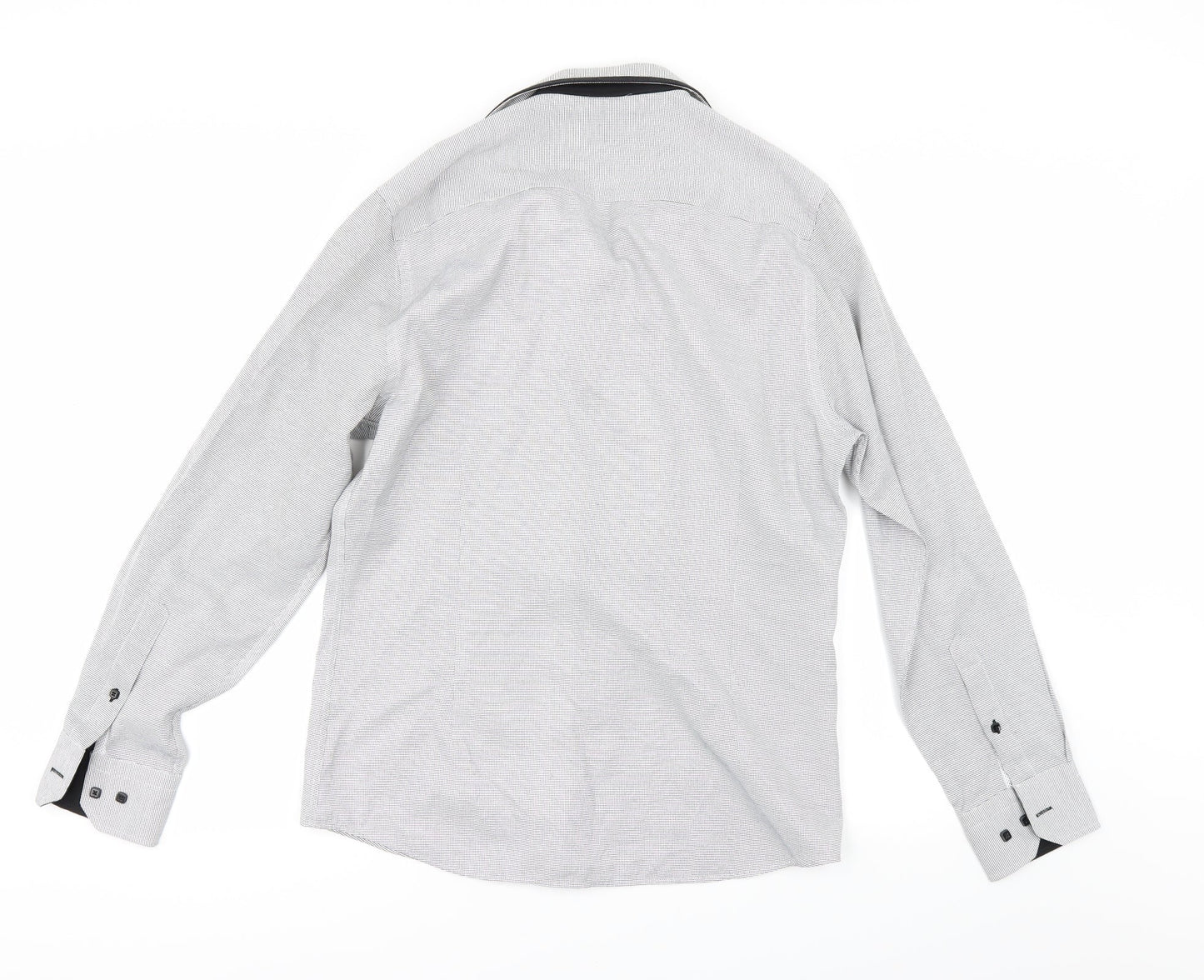 Spital Fields Mens Grey    Button-Up Size 16