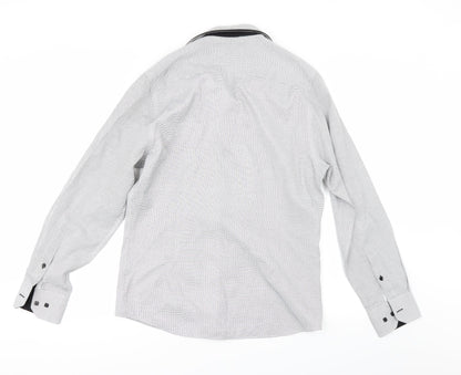 Spital Fields Mens Grey    Button-Up Size 16