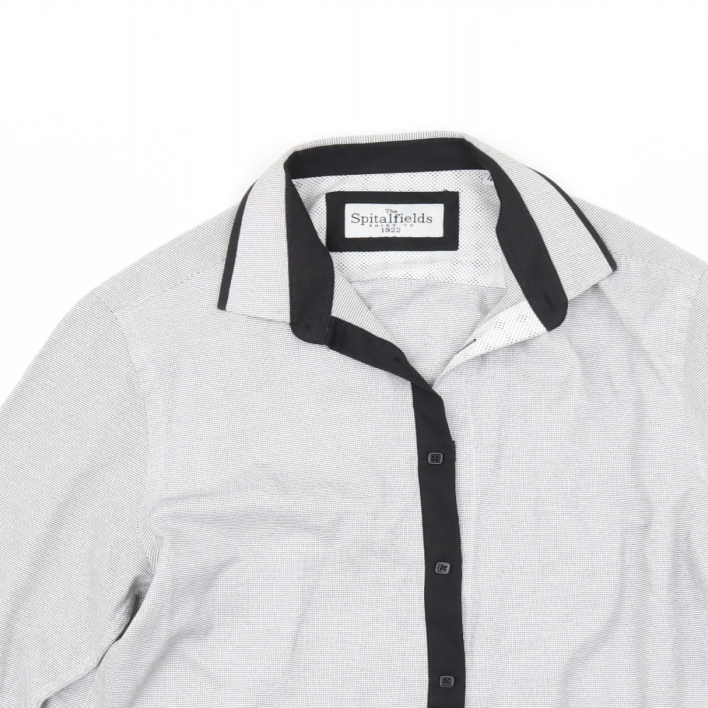 Spital Fields Mens Grey    Button-Up Size 16