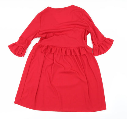 Nasty Gal Womens Red   A-Line  Size 6