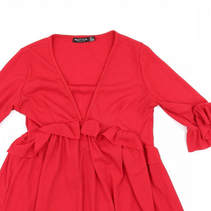 Nasty Gal Womens Red   A-Line  Size 6