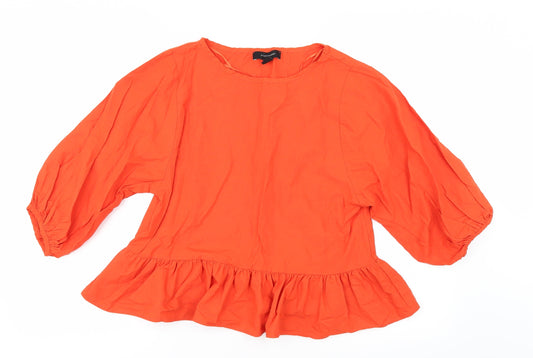 Primark Womens Orange   Tunic Blouse Size 8