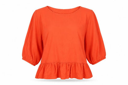 Womens UK Size 8 Primark Orange Tunic Blouse