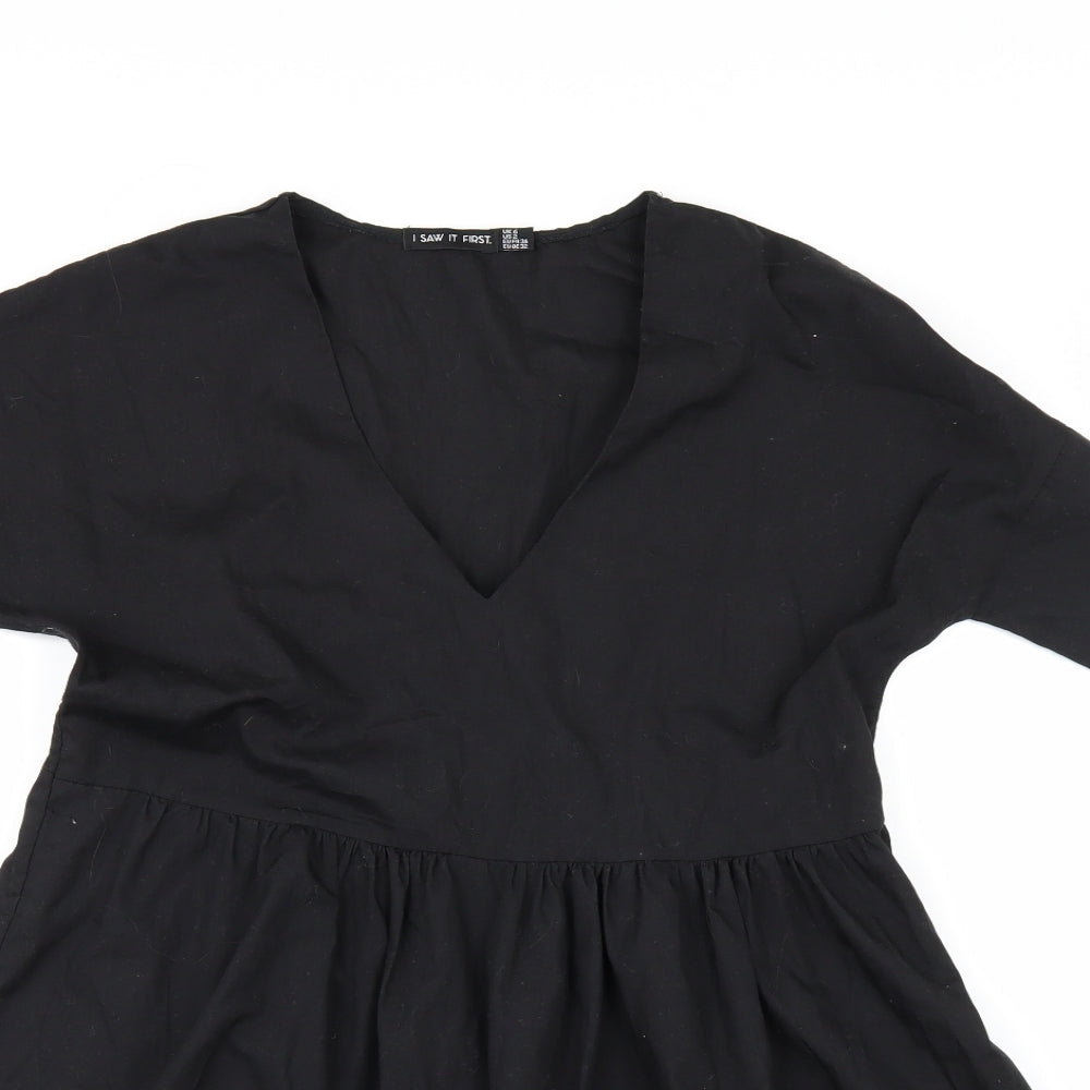 I SAW IT FIRST Womens Black   Tunic Blouse Size 6