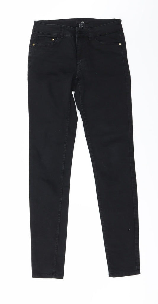 Womens UK Size 6 H&M Regular Fit Skinny Black Jeans
