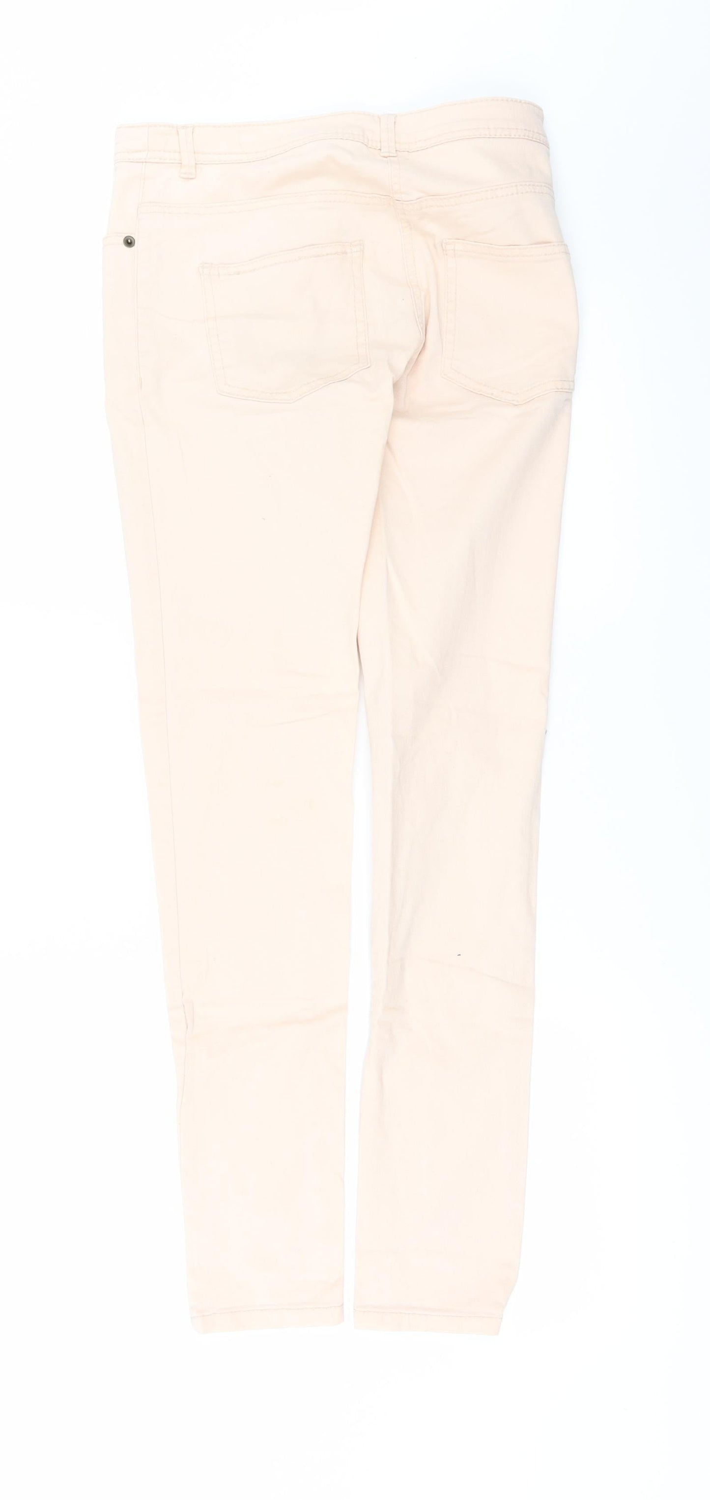 Womens UK Size 4 H&M Regular Fit Skinny Orange Jeans