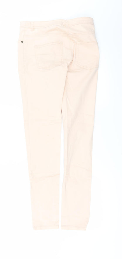 Womens UK Size 4 H&M Regular Fit Skinny Orange Jeans