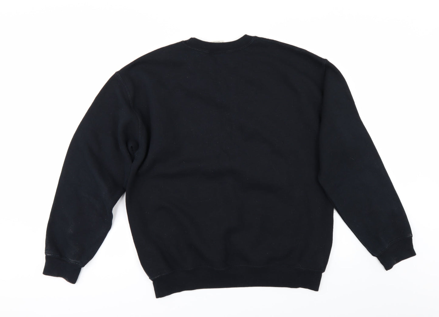 Mens UK Size M Gildan Black Pullover Hoodie