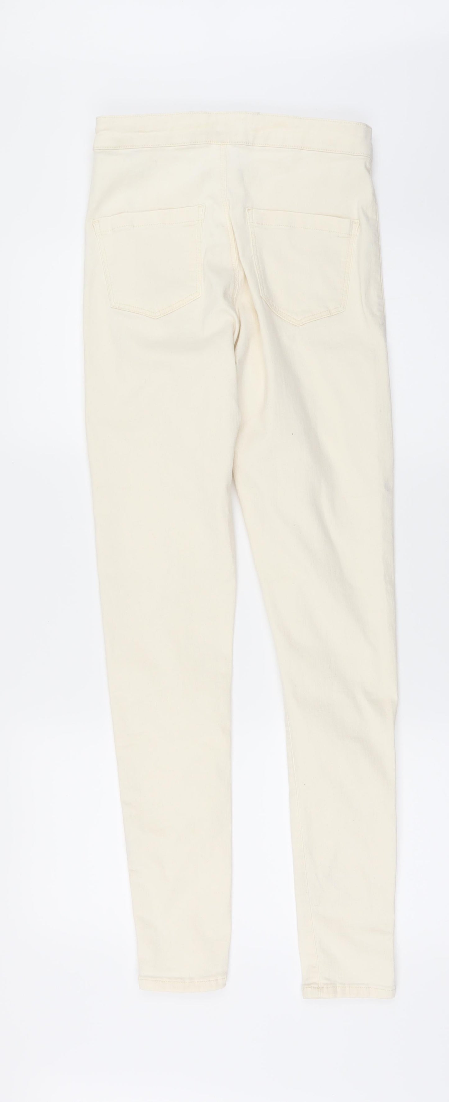 Womens UK Size 30 in Preworn Regular Fit Skinny Ivory Jeans