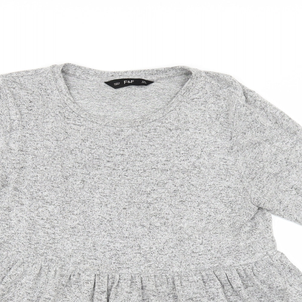 F&F Womens Grey   Pullover Jumper Size 8