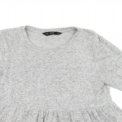 F&F Womens Grey   Pullover Jumper Size 8