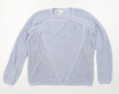 H&M Womens Blue   Pullover Jumper Size S