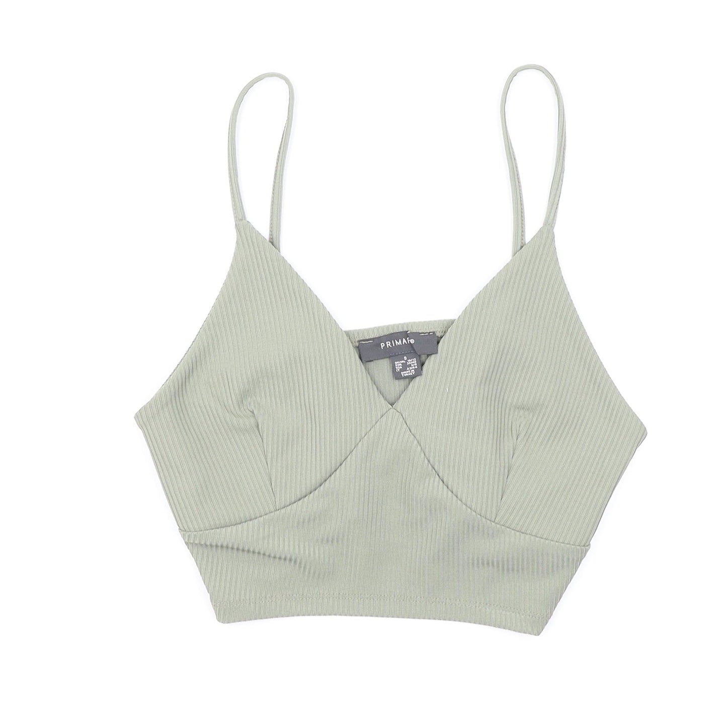 Primark Womens Green   Camisole T-Shirt Size S  - Cropped