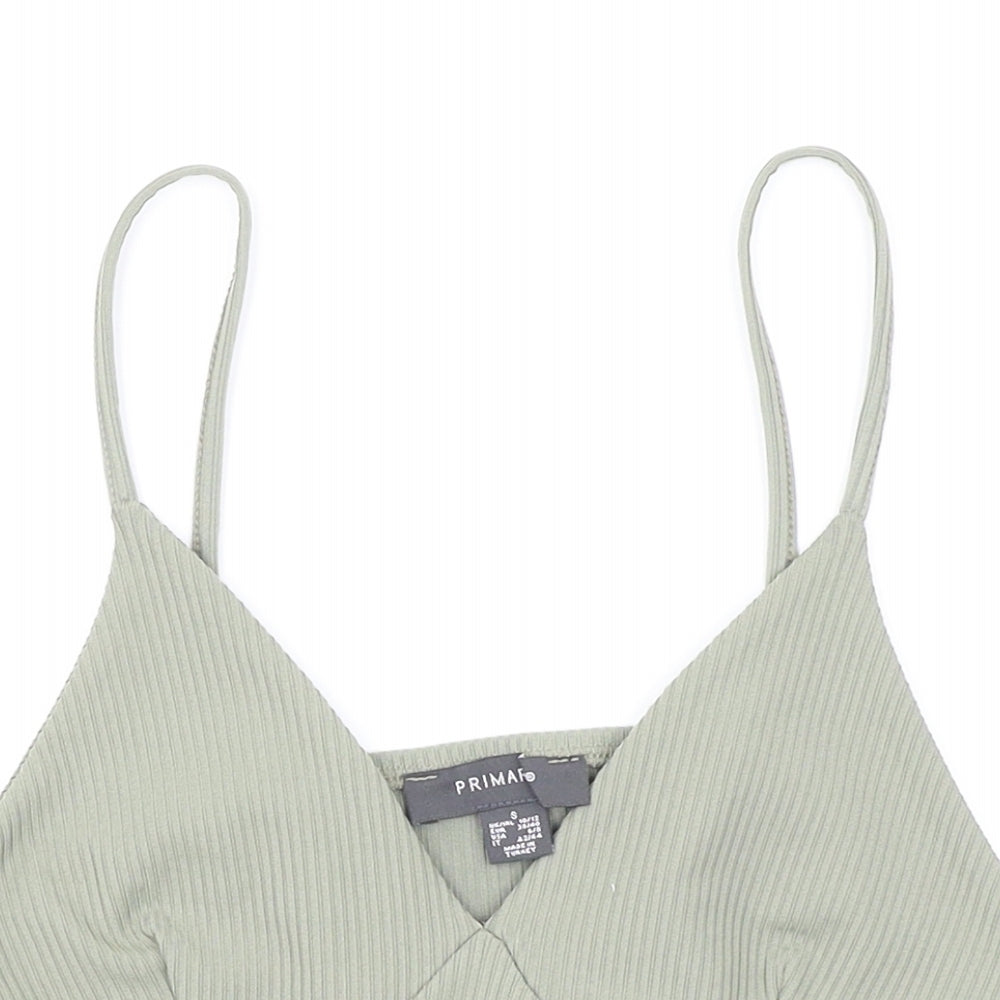 Primark Womens Green   Camisole T-Shirt Size S  - Cropped