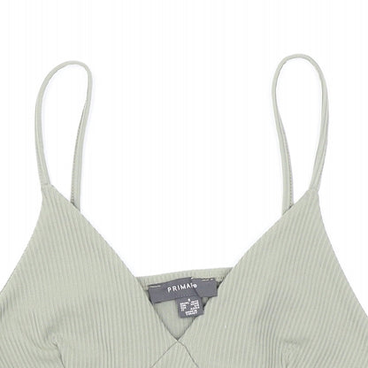 Primark Womens Green   Camisole T-Shirt Size S  - Cropped