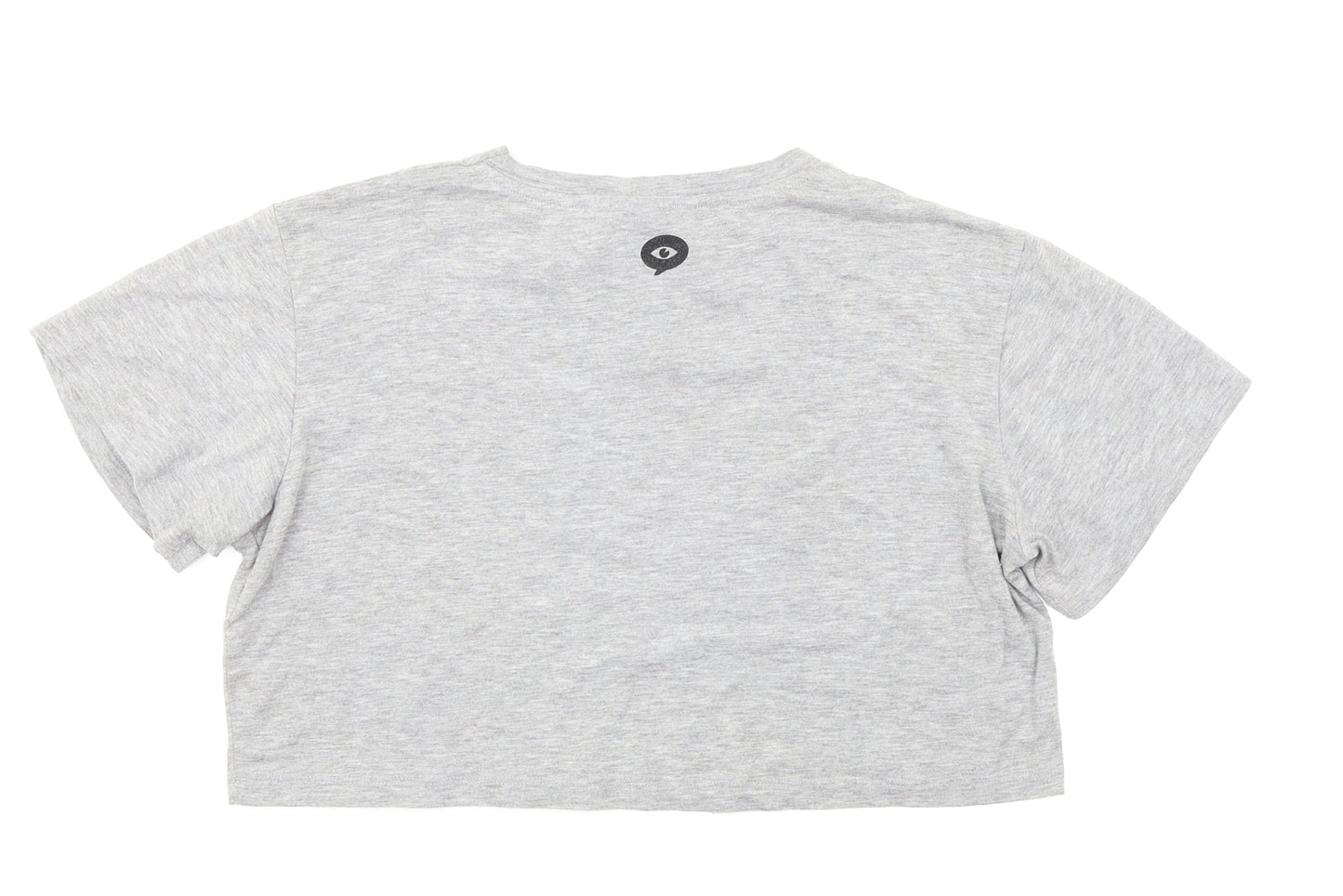 Illustrated People Womens Grey   Cropped T-Shirt Size M