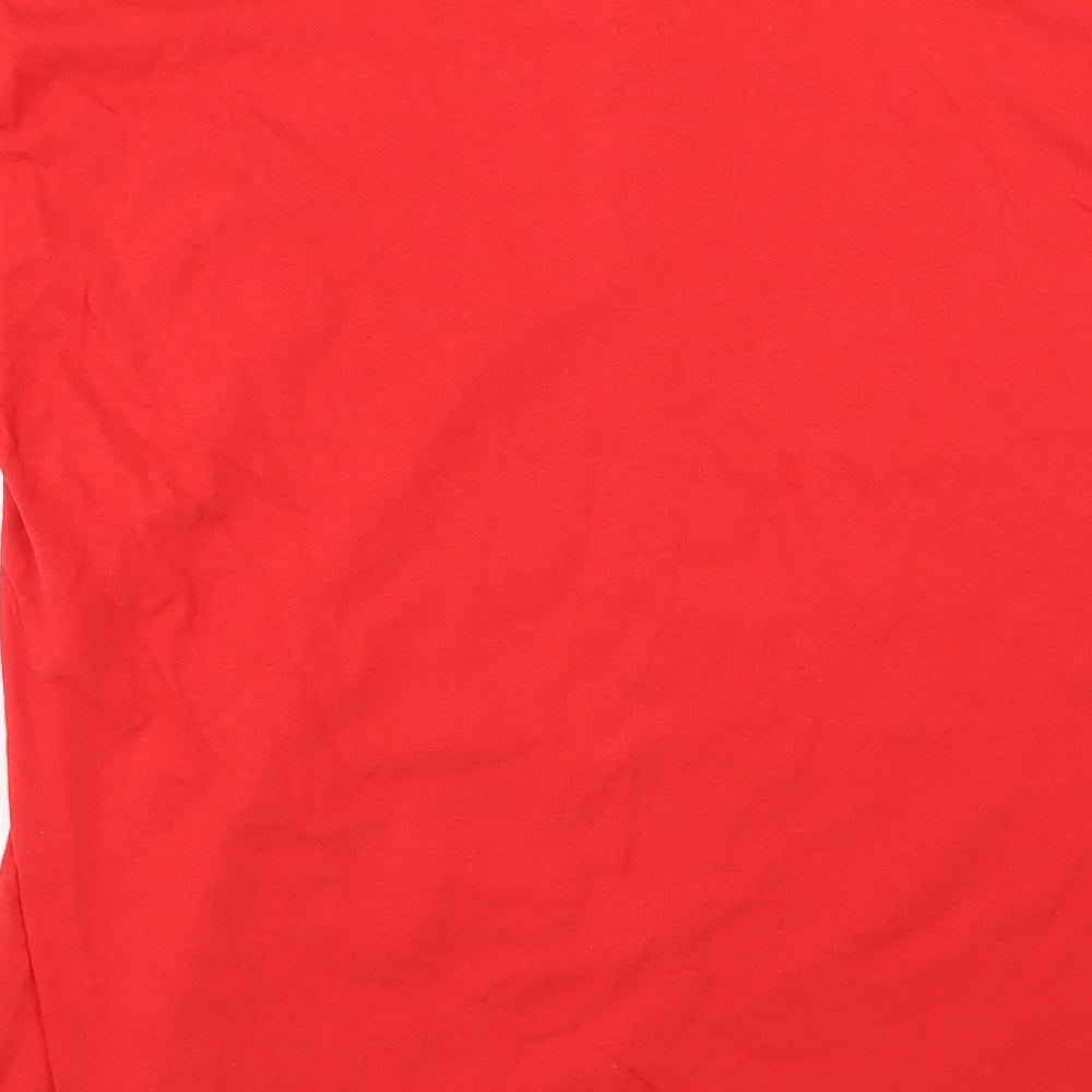 Mens UK Size L Fruit of the Loom Red  T-Shirt